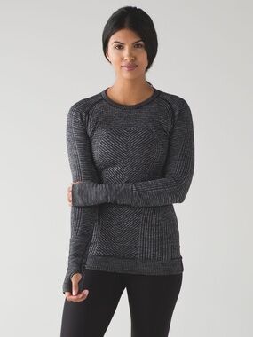 Lululemon Restless Pullover Long Sleeve Shirt | Heathered Black | Size 4